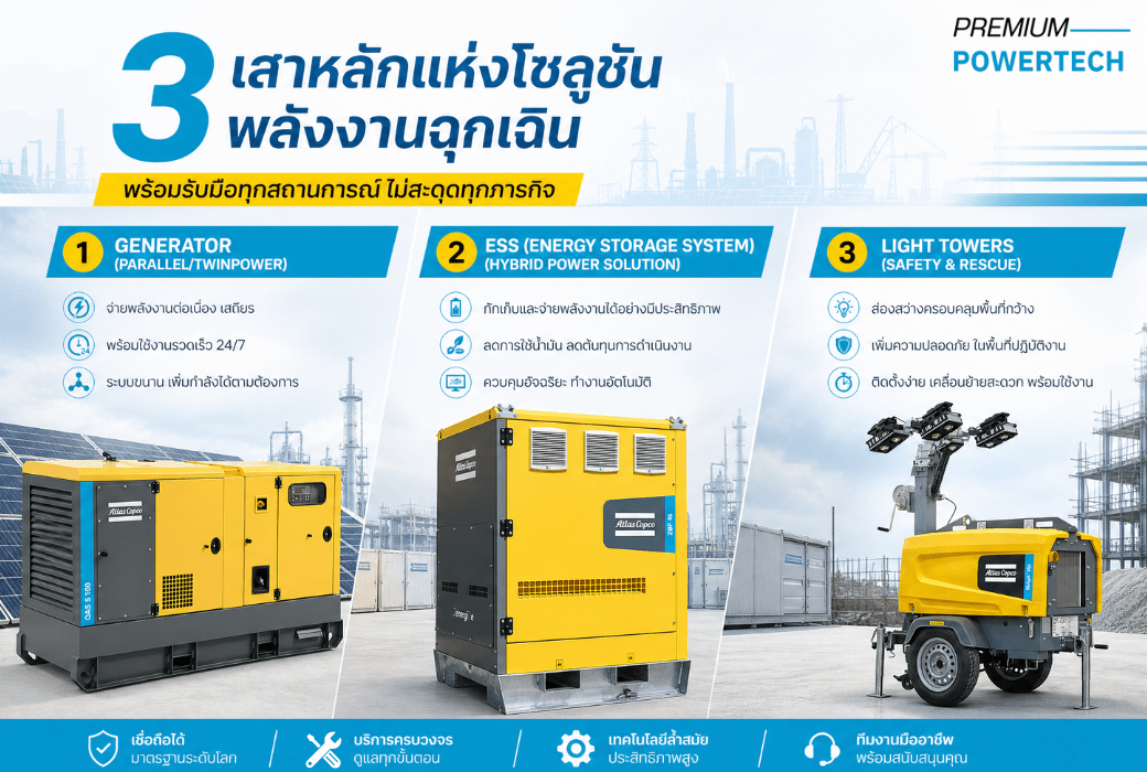 จัดการวิกฤตระบบสาธารณูปโภคอุตสาหกรรม ด้วยแผนสำรองพลังงานรับมือภัยธรรมชาติ