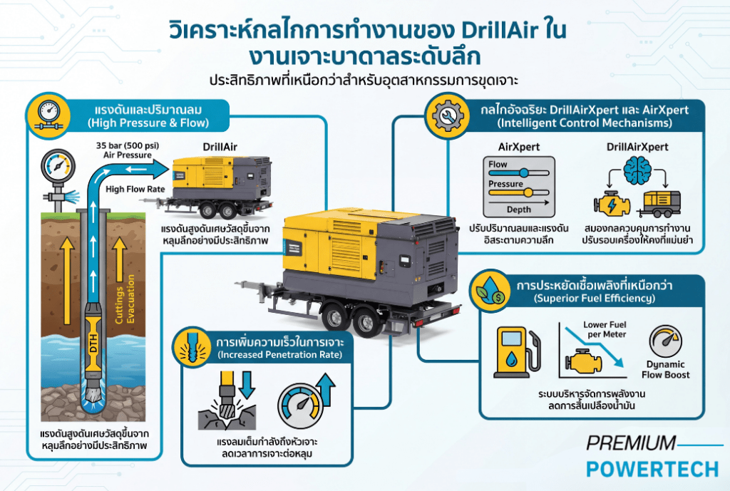 วิเคราะห์กลไกการทำงานของ DrillAir ใน งานเจาะบาดาลระดับลึก
